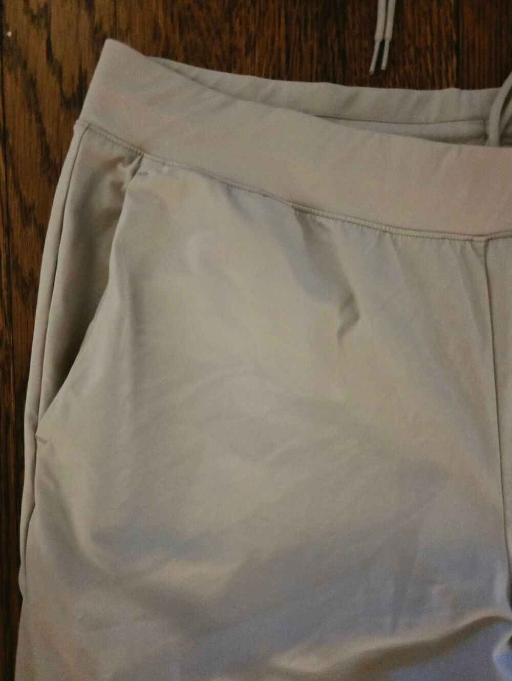 Two pairs Uniqlo Ultra AIRsim Jogger Pants Tan Navy Stretch Cool Lightweight L - Picture 10 of 13